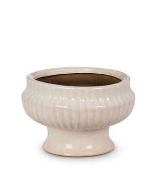 White Crackle Planter