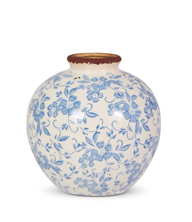 8” Blue and White Bud Vase