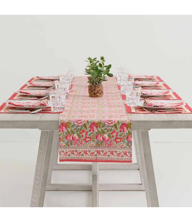 POMEGRANATE Wildflower Garden Table Runner