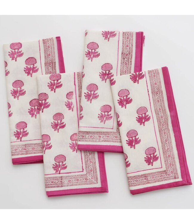 POMEGRANATE Rose Wine Napkin - Sold as Set