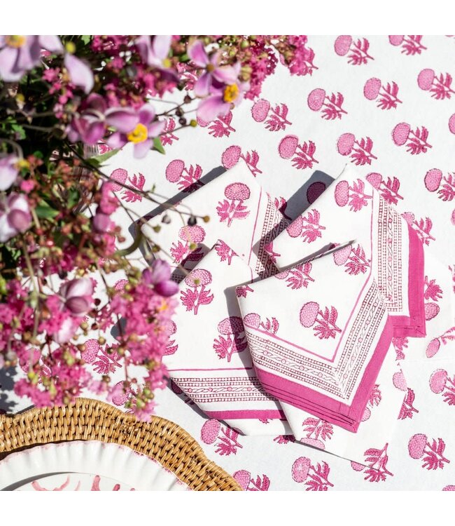 POMEGRANATE Rose Wine Napkin - Sold as Set