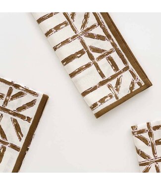 POMEGRANATE Brown Bamboo Napkin - Sold as Set