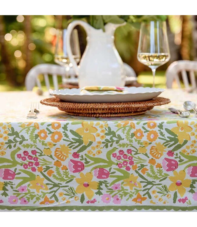 POMEGRANATE 70s Flower Tablecloth