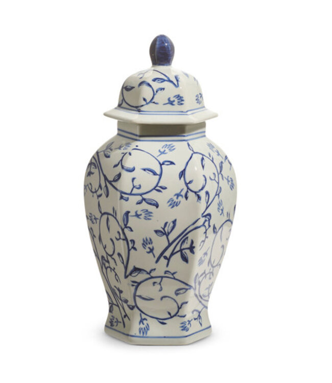 14.5” Blue and White Ginger Jar