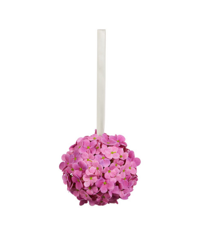 7" Pink Hydrangea Ball