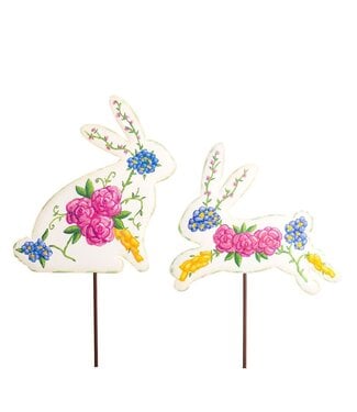 THE ROUND TOP COLLECTION Floral Adorned Bunnies
