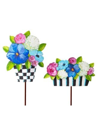 THE ROUND TOP COLLECTION Elegant Pots of Mixed Flowers