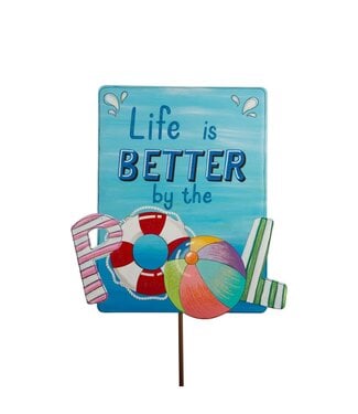 THE ROUND TOP COLLECTION "Life is Better" Pool Sign