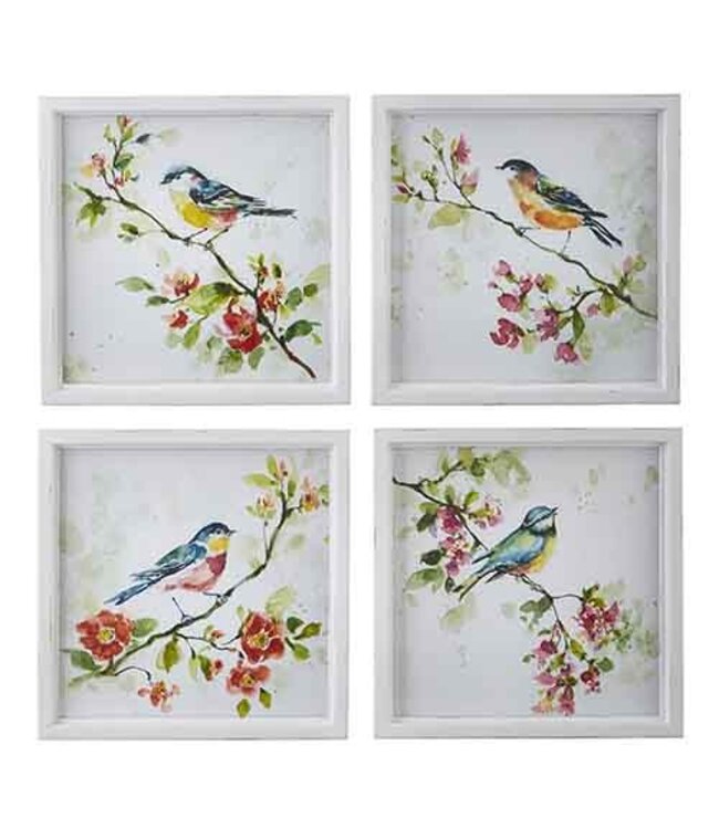 12” Watercolor Bird Framed