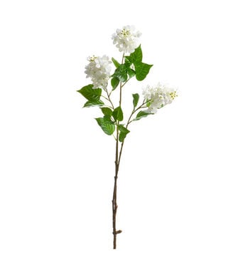 45" White Hydrangea Spray