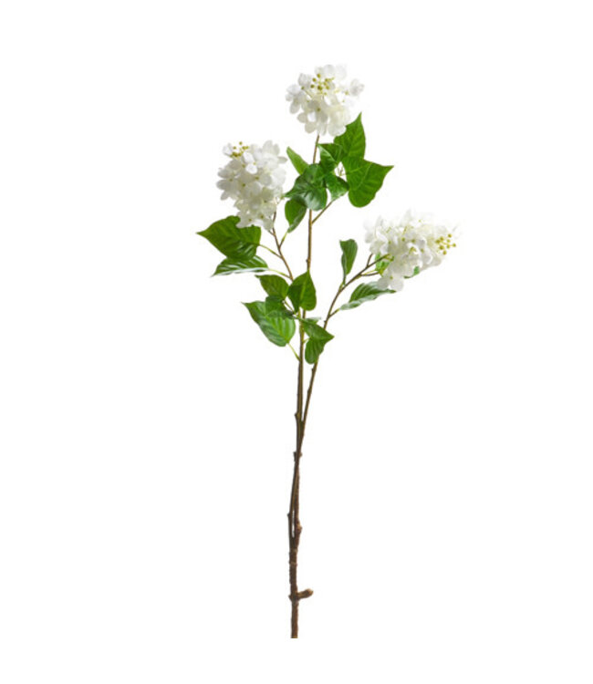 45" White Hydrangea Spray