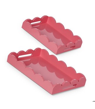Bubblegum Scalloped Trays