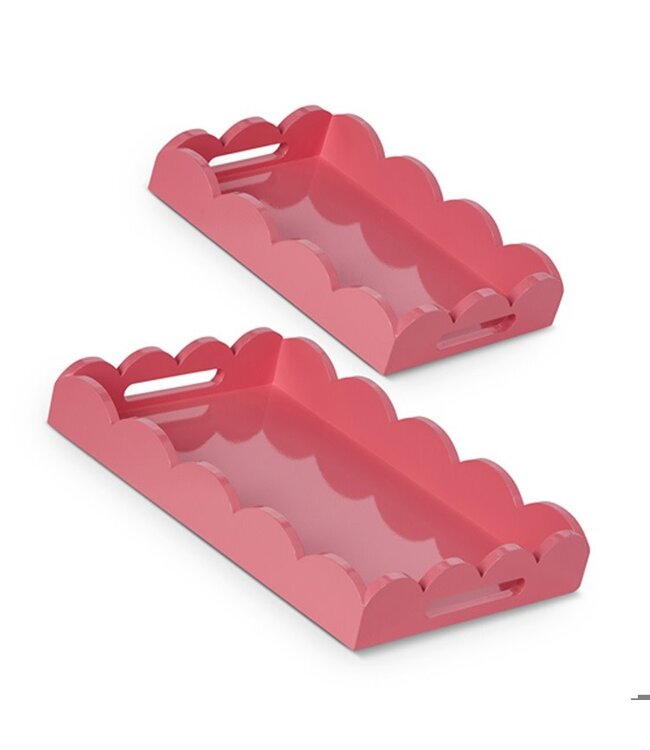 Bubblegum Scalloped Trays