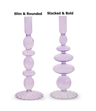 10.25” Purple Candle Sticks