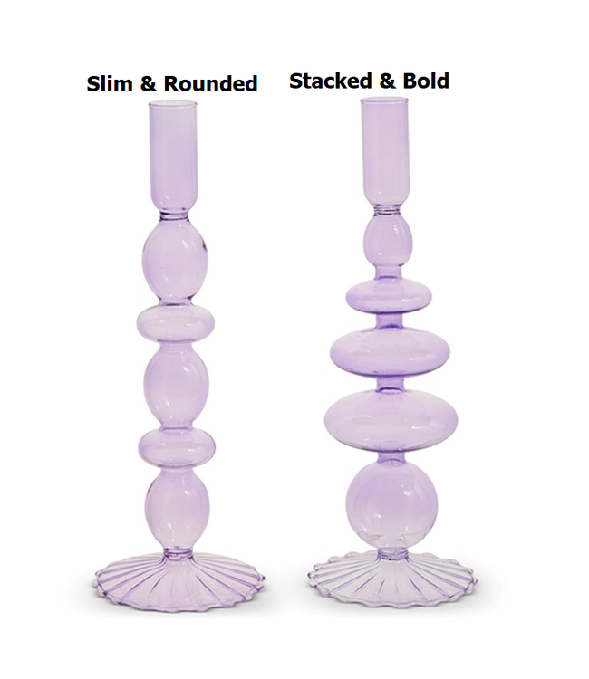 10.25” Purple Candle Sticks