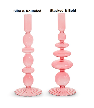 10.25” Pink Candle Sticks