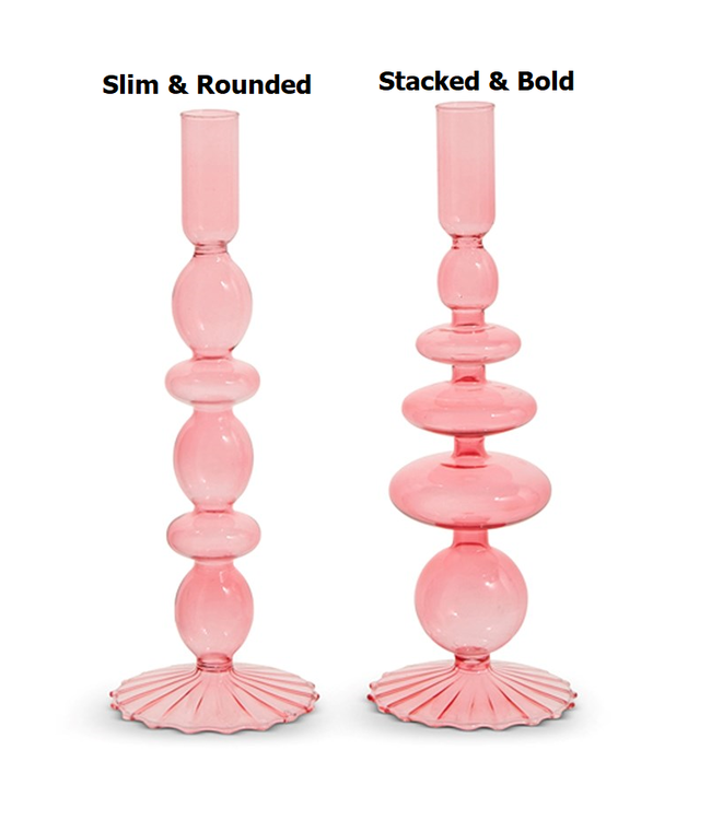 10.25” Pink Candle Sticks