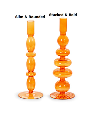 10.25” Orange Candle Sticks