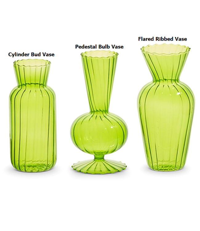 6” Green Vases