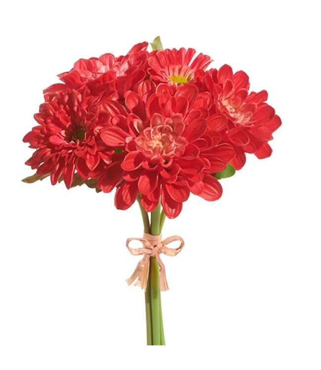 11” Real Touch Red Dahlia Bundle