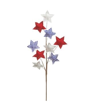 28” Red White and Blue Star Spray
