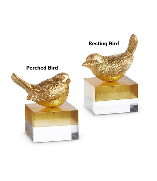 5” Gold Bird on Two Toned Block