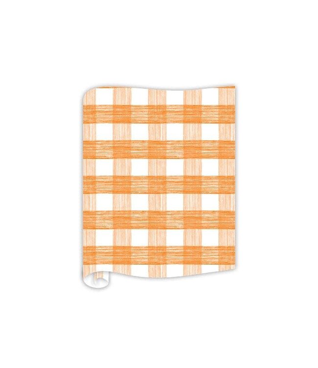 ROSANNE BECK COLLECTIONS Plaid Table Runners - Orange Gin Lane