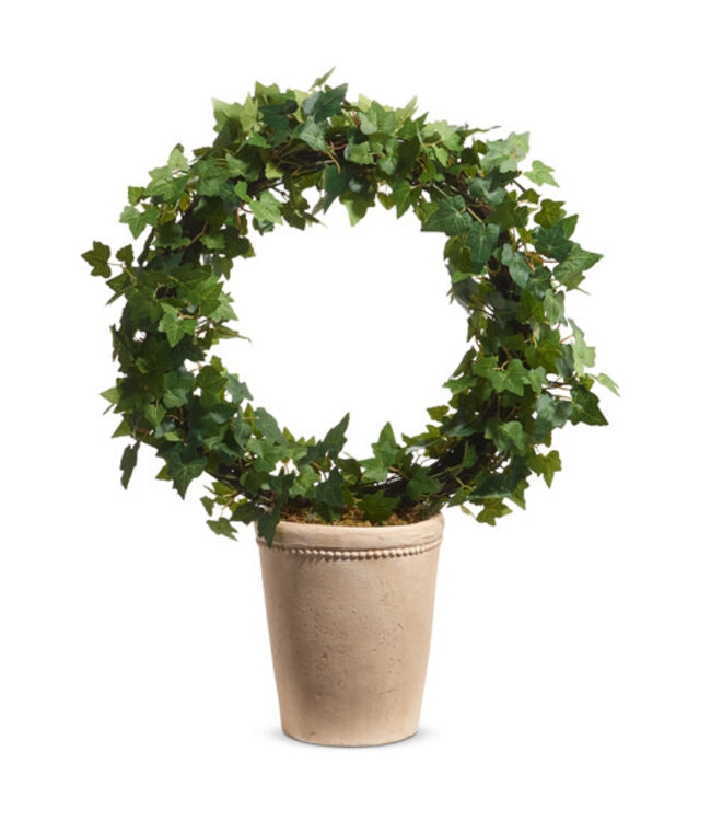 25” Potted Ivy Ring Topiary