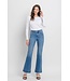 Kayla High Rise Trouser Hem Relaxed Flare Jeans