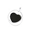 Double Walled Clear Heart Shaped Espresso Cup