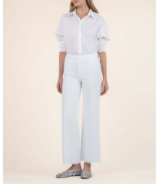 KUT FROM THE KLOTH Meg High Rise Fab Ab Wide Leg Raw Hem
