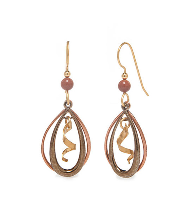 SILVER FOREST Open Teardrop Duo with Spiral Earrings