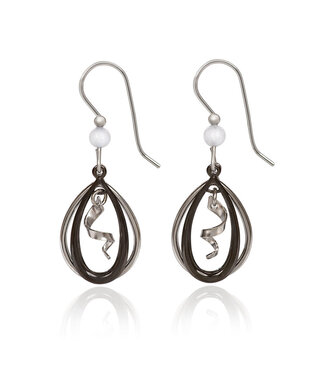 SILVER FOREST Silver Open Teardrop Duo with Spiral Earrings