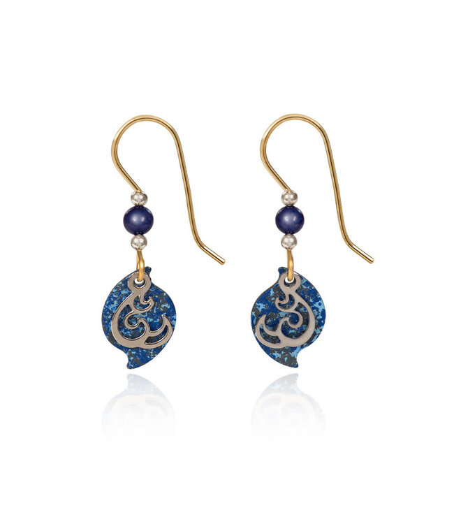 SILVER FOREST Open Curl on Paisley Earrings