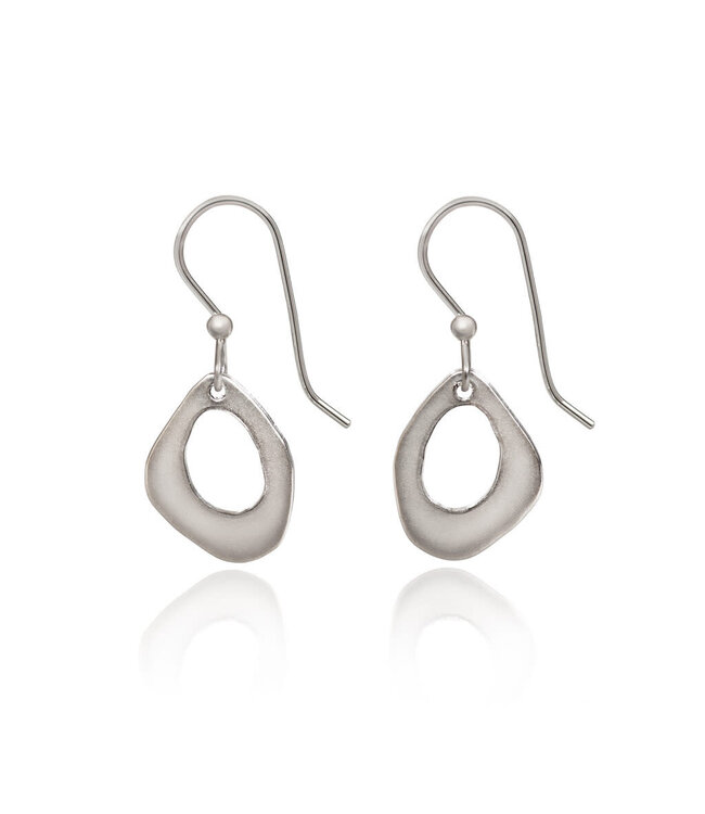 SILVER FOREST Silver Open Organic Shape Earrings