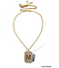 THEIA JEWELRY Initial Pave Tag Necklace Gold