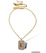 THEIA JEWELRY Initial Pave Tag Necklace Gold