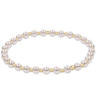 ENEWTON Classic Grateful Pattern 4mm Bead Bracelet - Pearl
