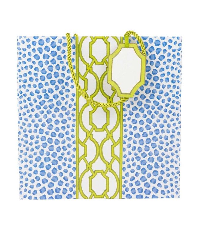 Knots and Spots Blue/Green - Med Square
