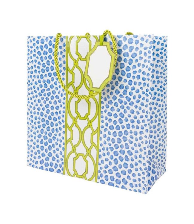 Knots and Spots Blue/Green - Med Square