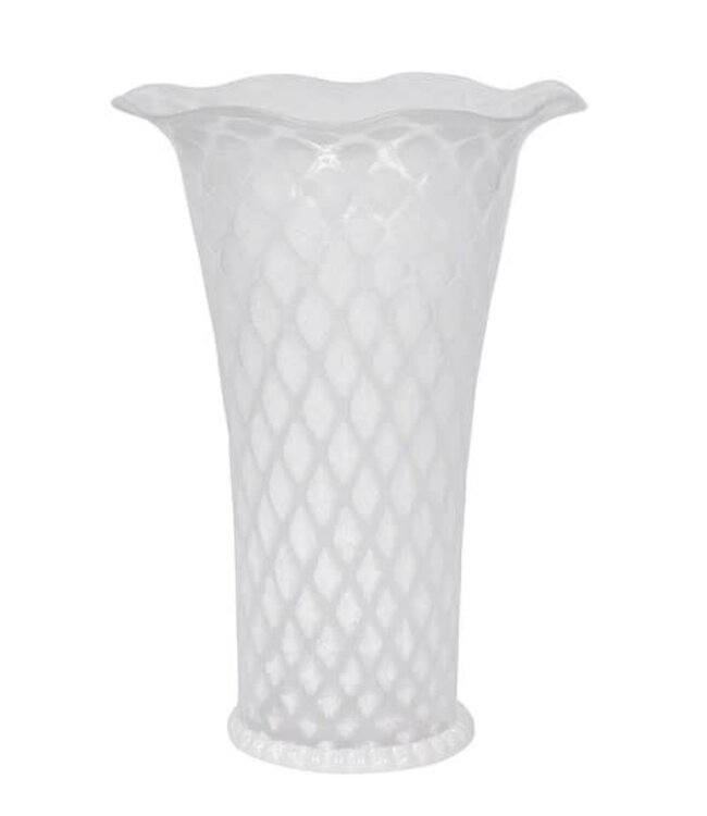 JULISKA Trellis 9" Flared Vase - White