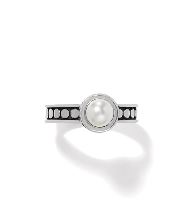 BRIGHTON Pebble Dot Pearl Slim Band Ring