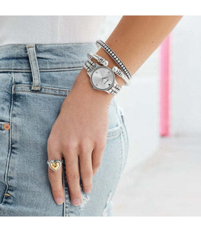 BRIGHTON Pretty Tough Bold Heart Two Tone Ring