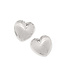 BRIGHTON Trianon Heart Small Silver Post Earrings