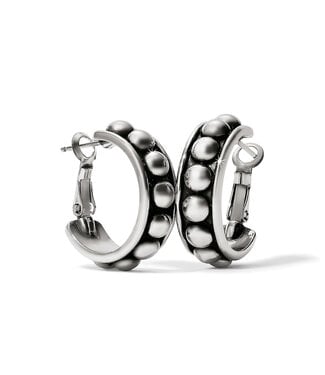 BRIGHTON Pretty Tough Stud Medium Leverback Hoop Earrings