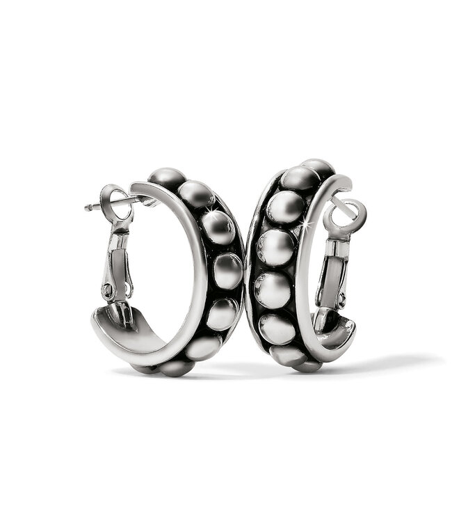 BRIGHTON Pretty Tough Stud Medium Leverback Hoop Earrings