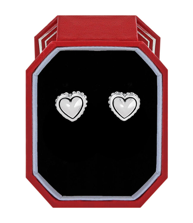 BRIGHTON Pretty Tough Petite Heart Post Earrings Gift Box