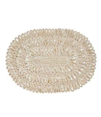 JULISKA Straw Loop Oval Placemat