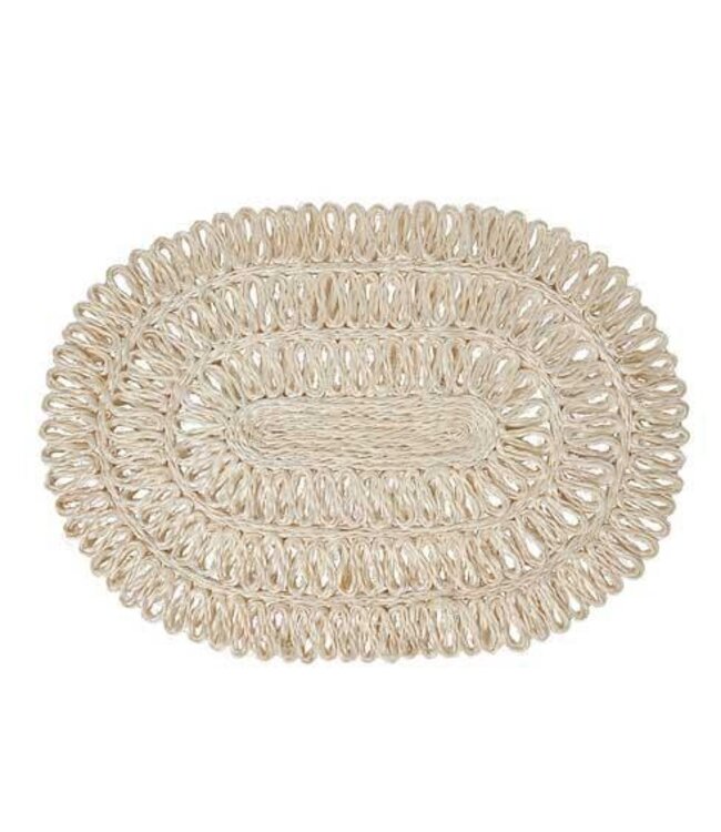 JULISKA Straw Loop Oval Placemat
