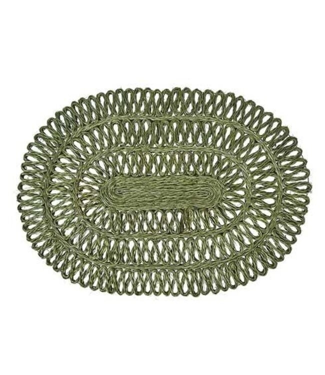 JULISKA Straw Loop Oval Placemat